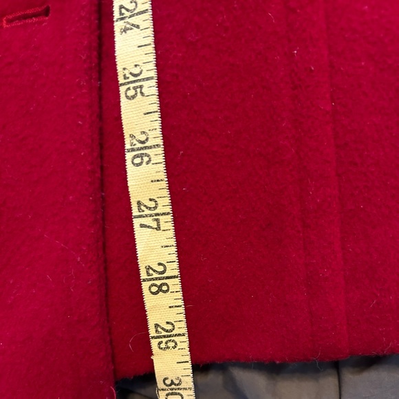 Fleet Street vintage red wool coat size small - Picture 5 of 6
